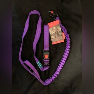 Think Pet Dog Leash Purple Extra Hand Grab Loop Sturdy Metal collar Clip